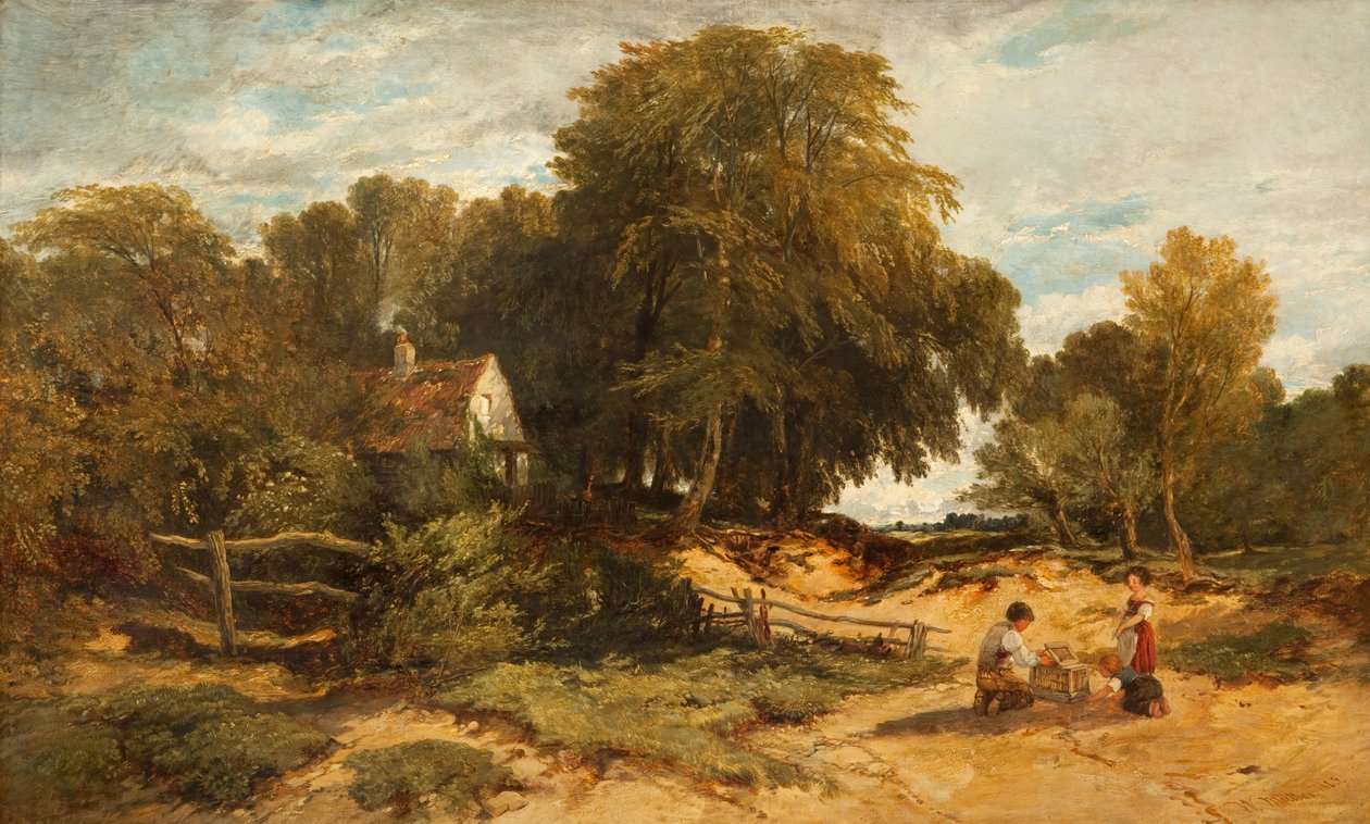 Paesaggio boschivo con bambini, 1845 da William James Muller