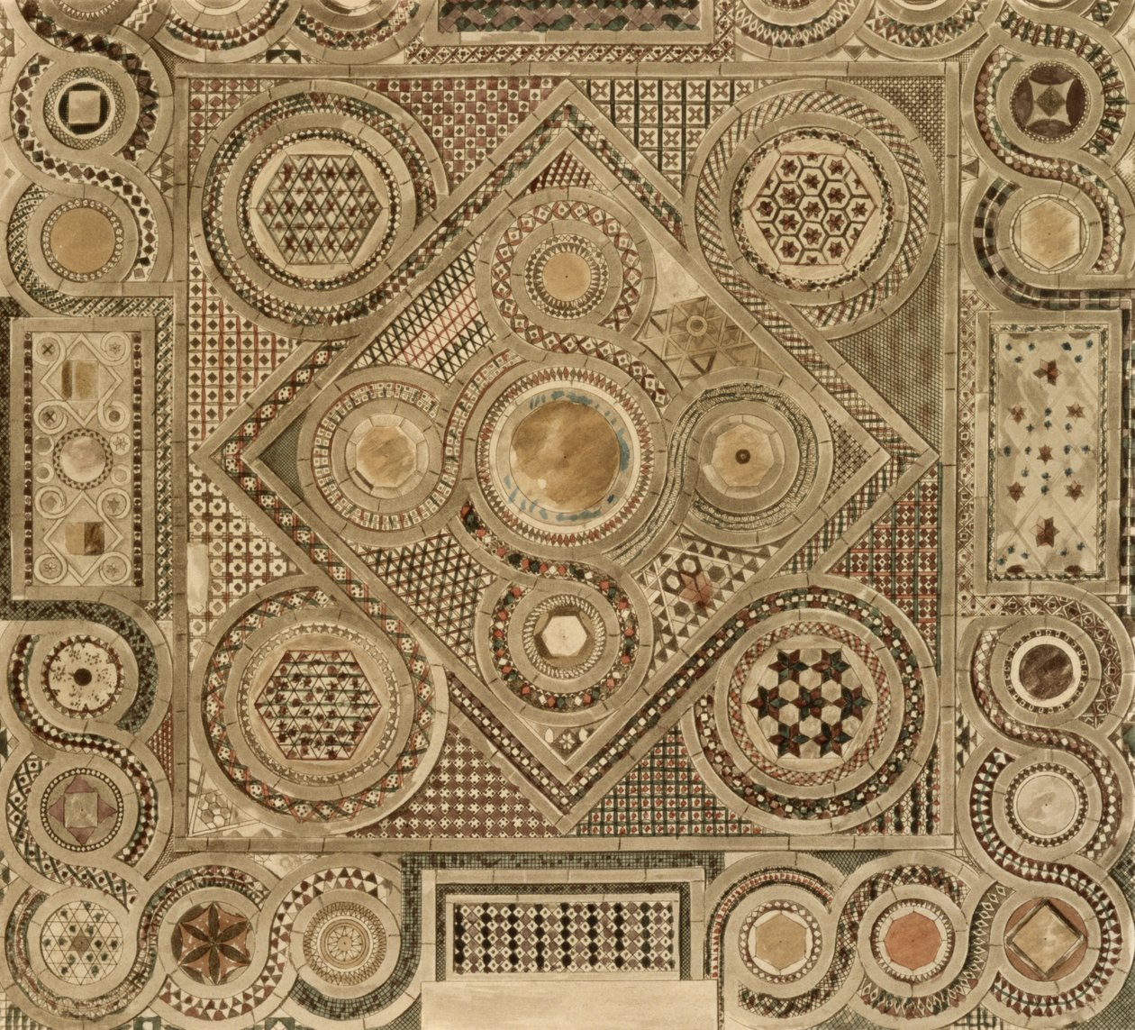 Pavimento a mosaico davanti all