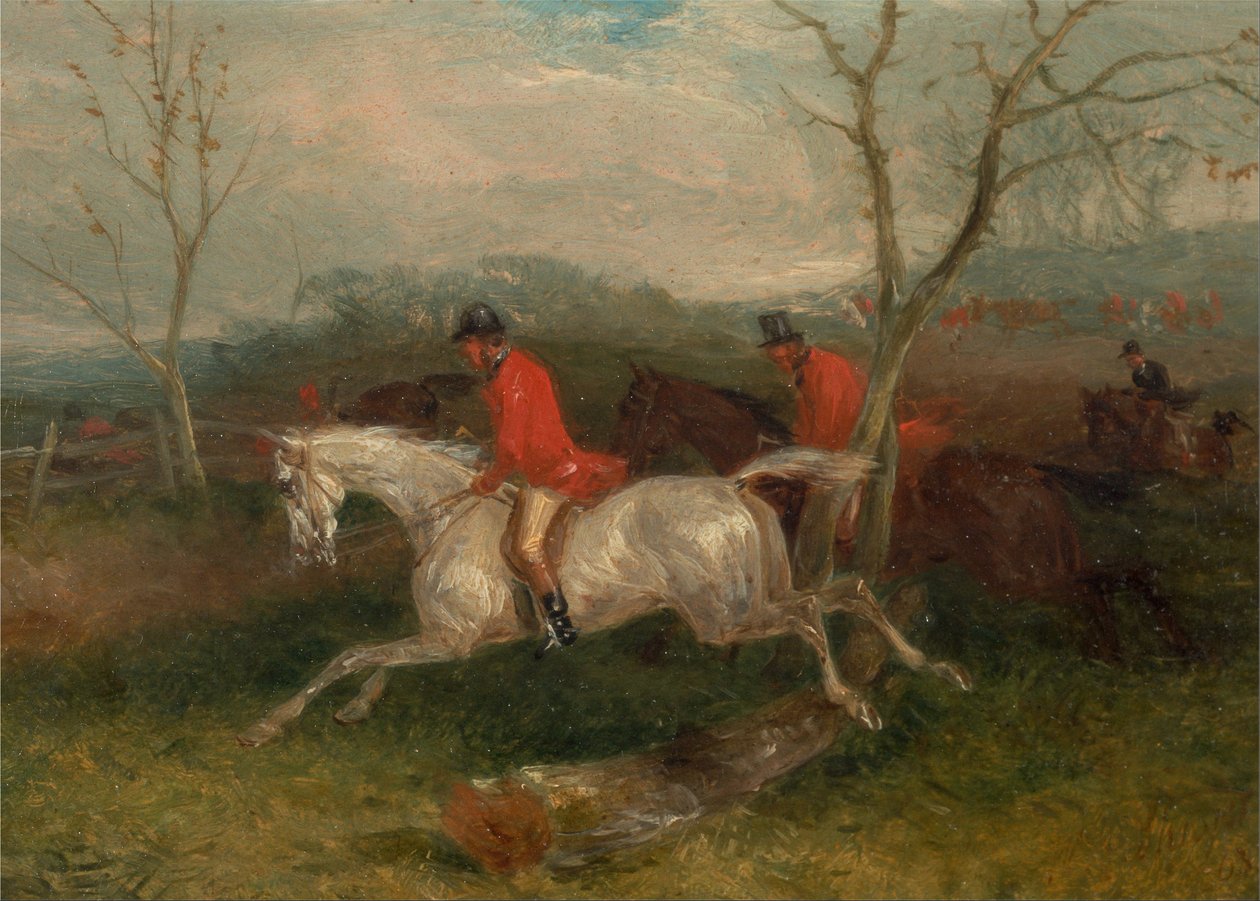 Caccia alla volpe: Arrivando a una staccionata (Corsa completa) da William Joseph Shayer