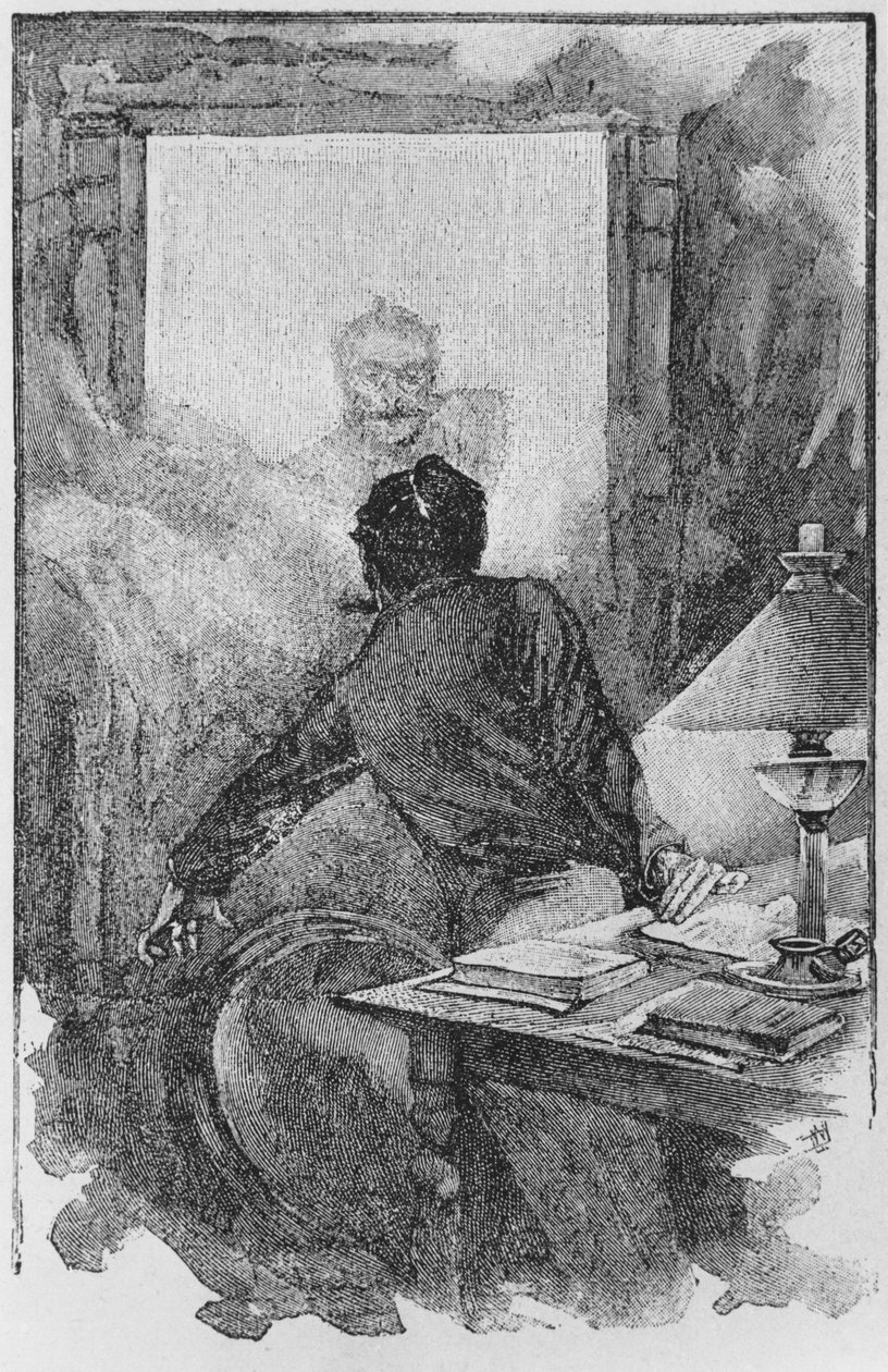 Il narratore e il Horla, illustrazione da 