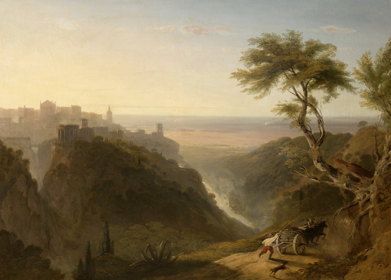 Vista distante di Tivoli da William Linton