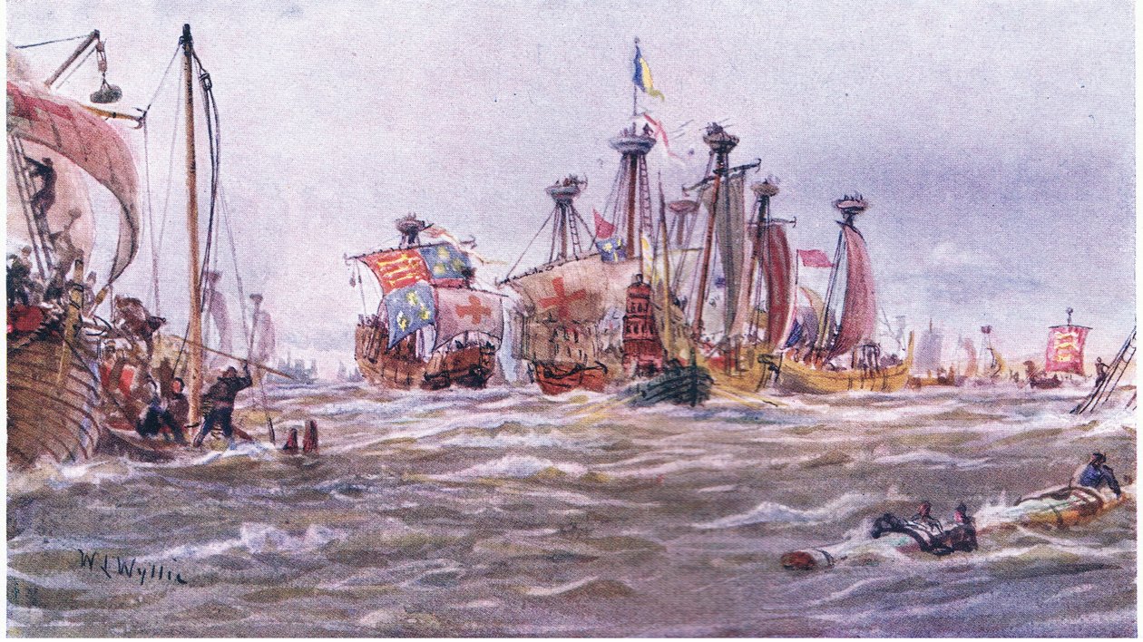 Battaglia di Sluys 1340 d.C., 1915 da William Lionel Wyllie