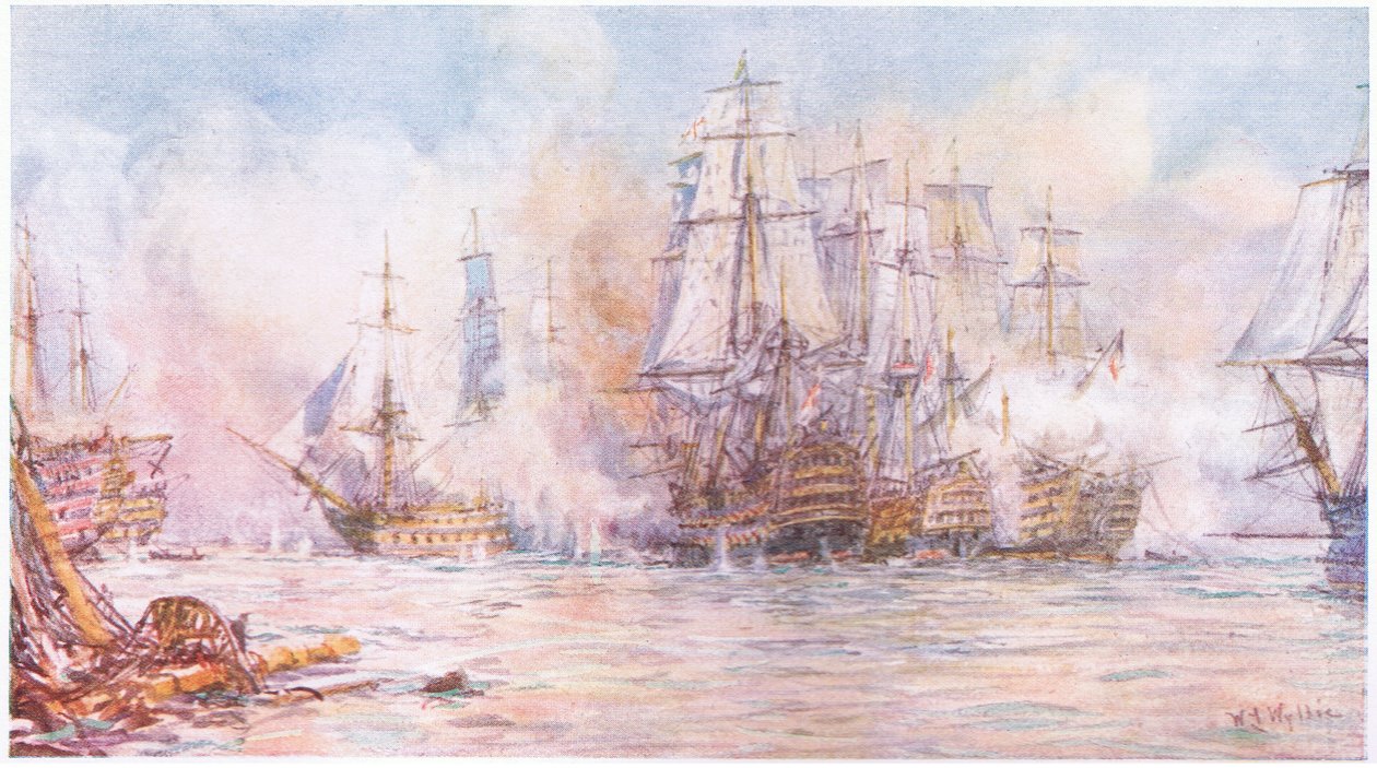 Battaglia di Trafalgar 1805, 1915 da William Lionel Wyllie