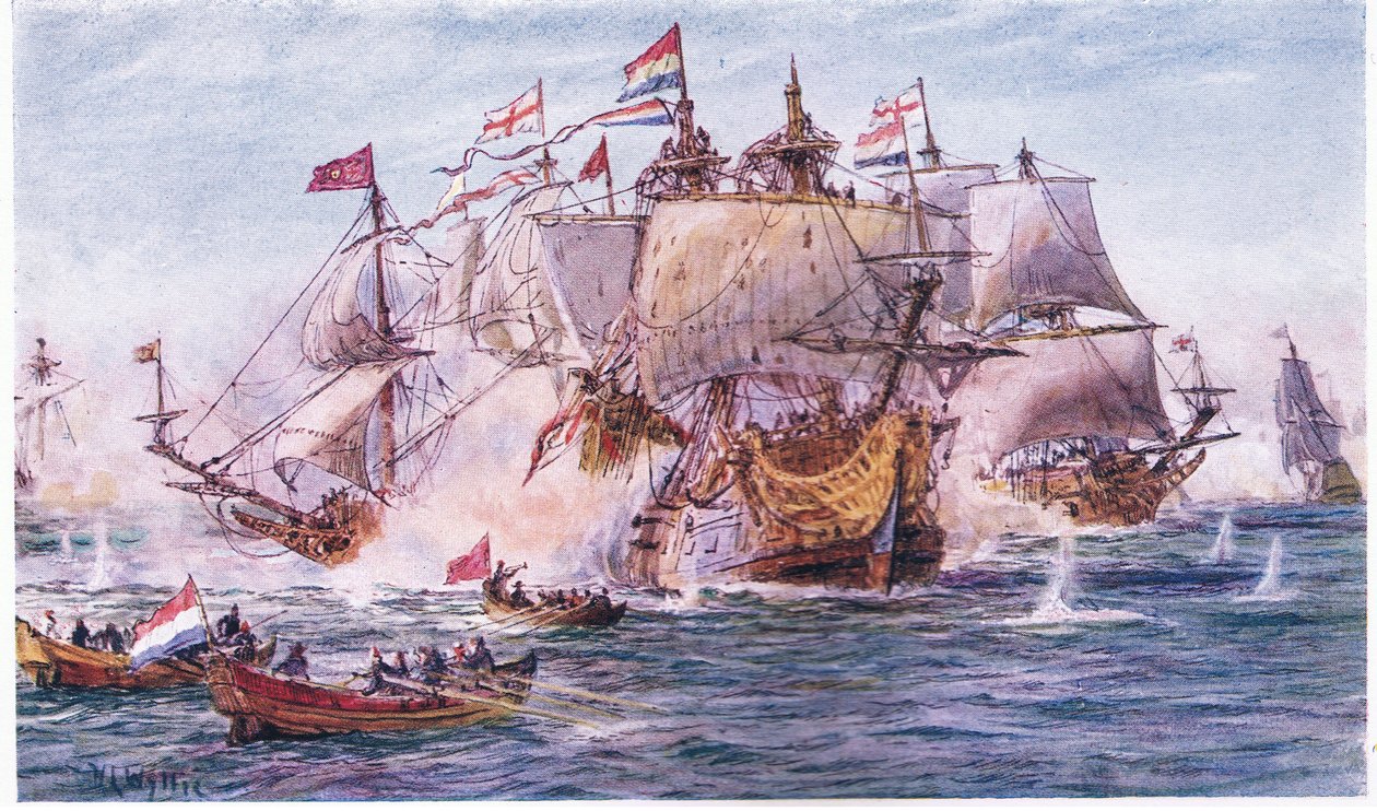 Blake e Tromp-periodo delle guerre olandesi, 1915 da William Lionel Wyllie