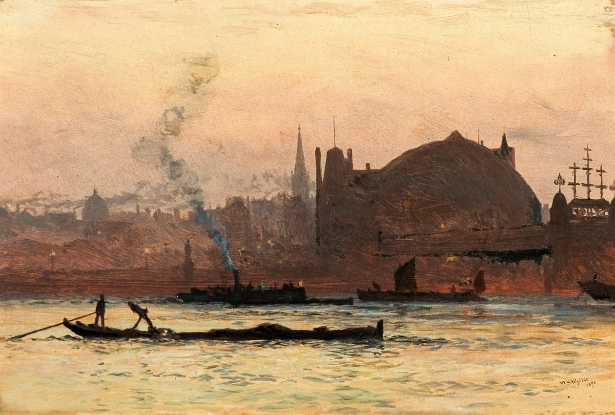 Il Tamigi vicino a Charing Cross, Londra, 1892 da William Lionel Wyllie