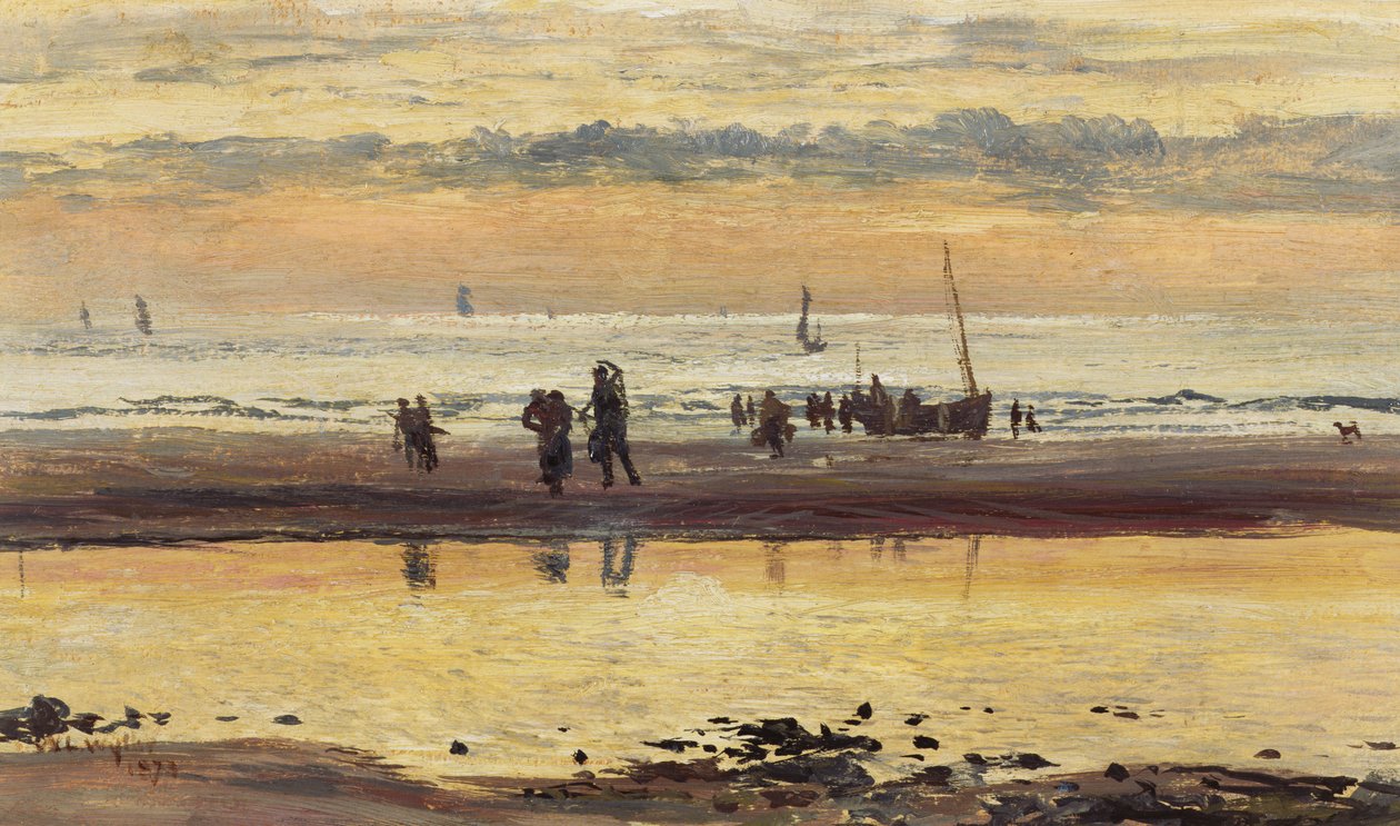 Verso il tramonto, Boulogne Sands, 1873 da William Lionel Wyllie