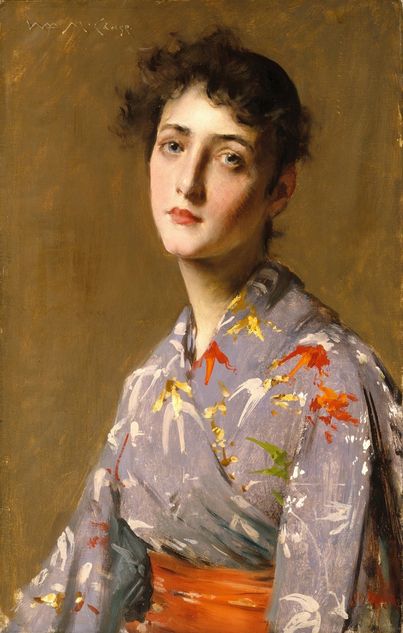 Ragazza in costume giapponese da William Merritt Chase
