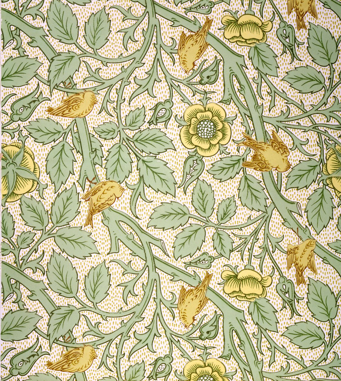 Disegno di Carta da Parati con Uccelli da William Morris