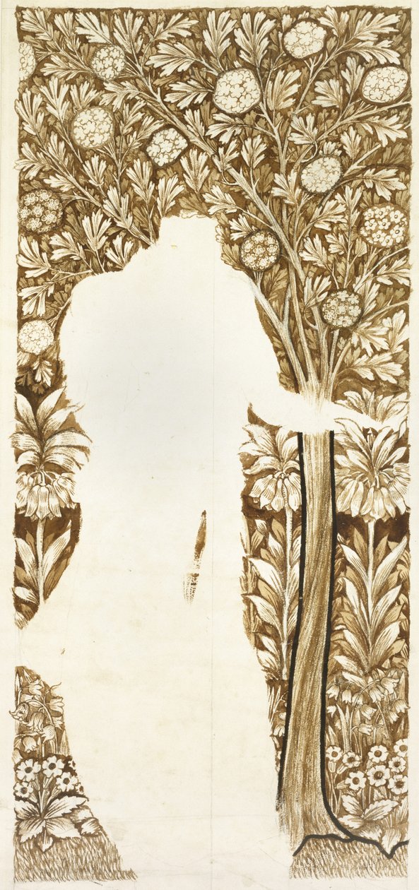 Progetto per uno sfondo di fogliame (incompiuto) da William Morris