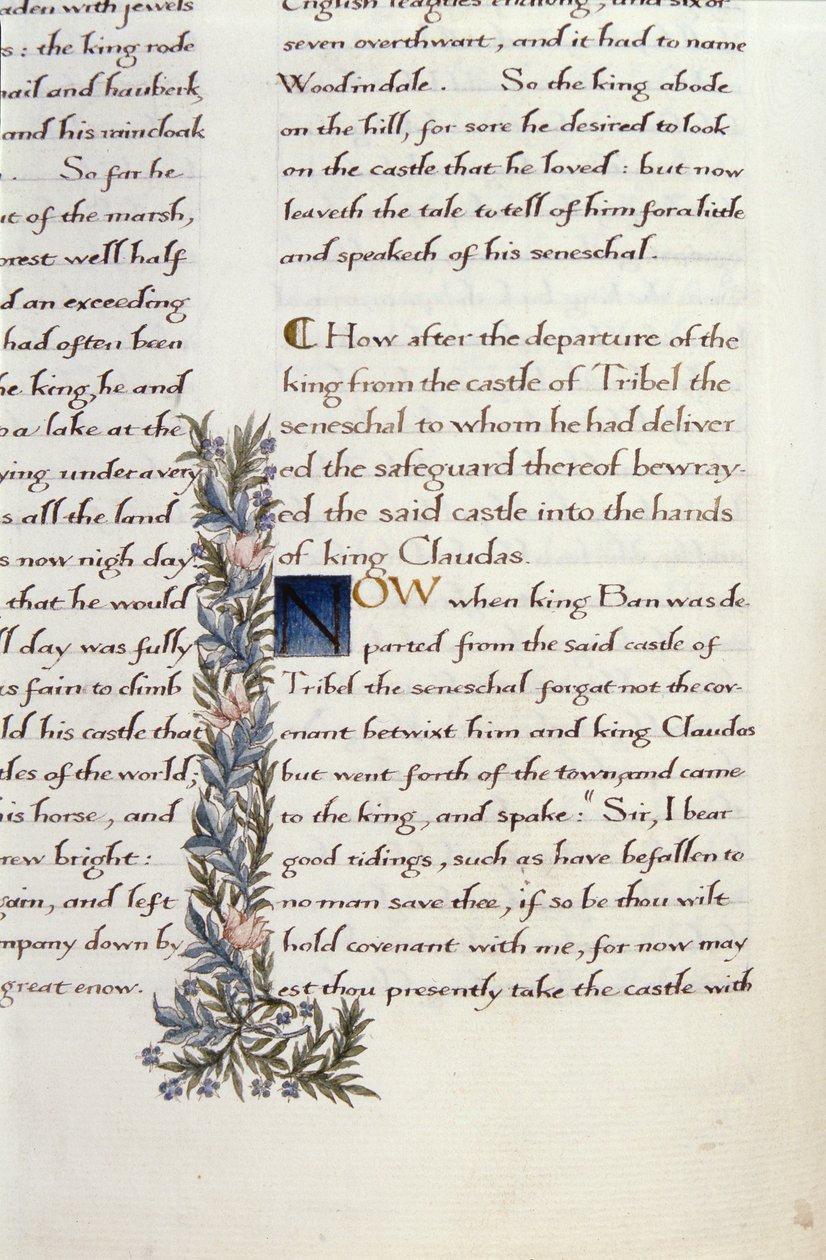 Uno dei due frammenti da Lancillotto del Lago da William Morris