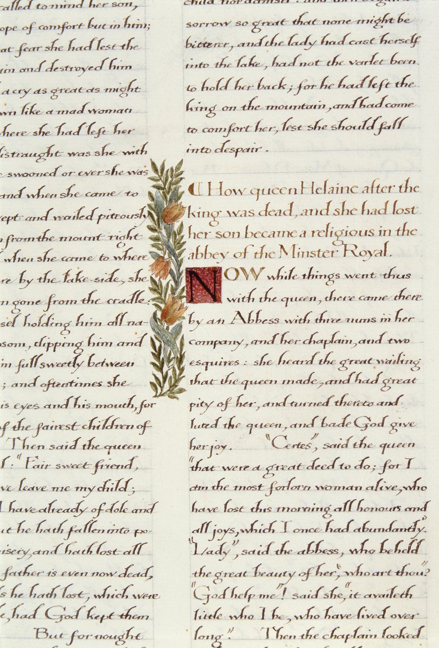 Uno dei due frammenti da Lancillotto del Lago da William Morris
