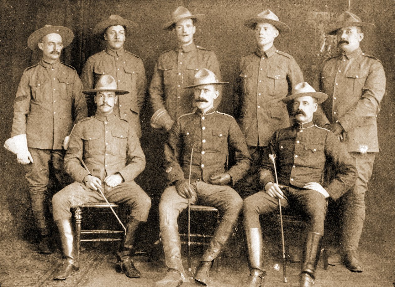Un gruppo di volontari nella Polizia a cavallo del Nord-Ovest, Montreal, Canada da William Notman