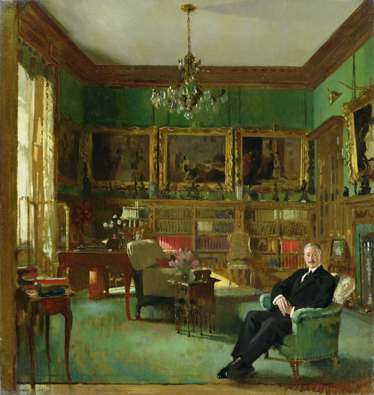 Otto Beit nel suo studio a Belgrave Square, 1913 da William Orpen