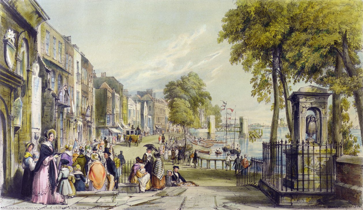 Veduta di Cheyne Walk, Chelsea da William Parrott