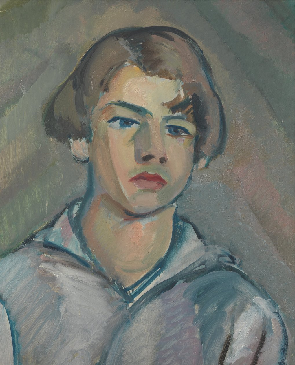Ritratto di un giovane con i capelli lunghi da William Peploe