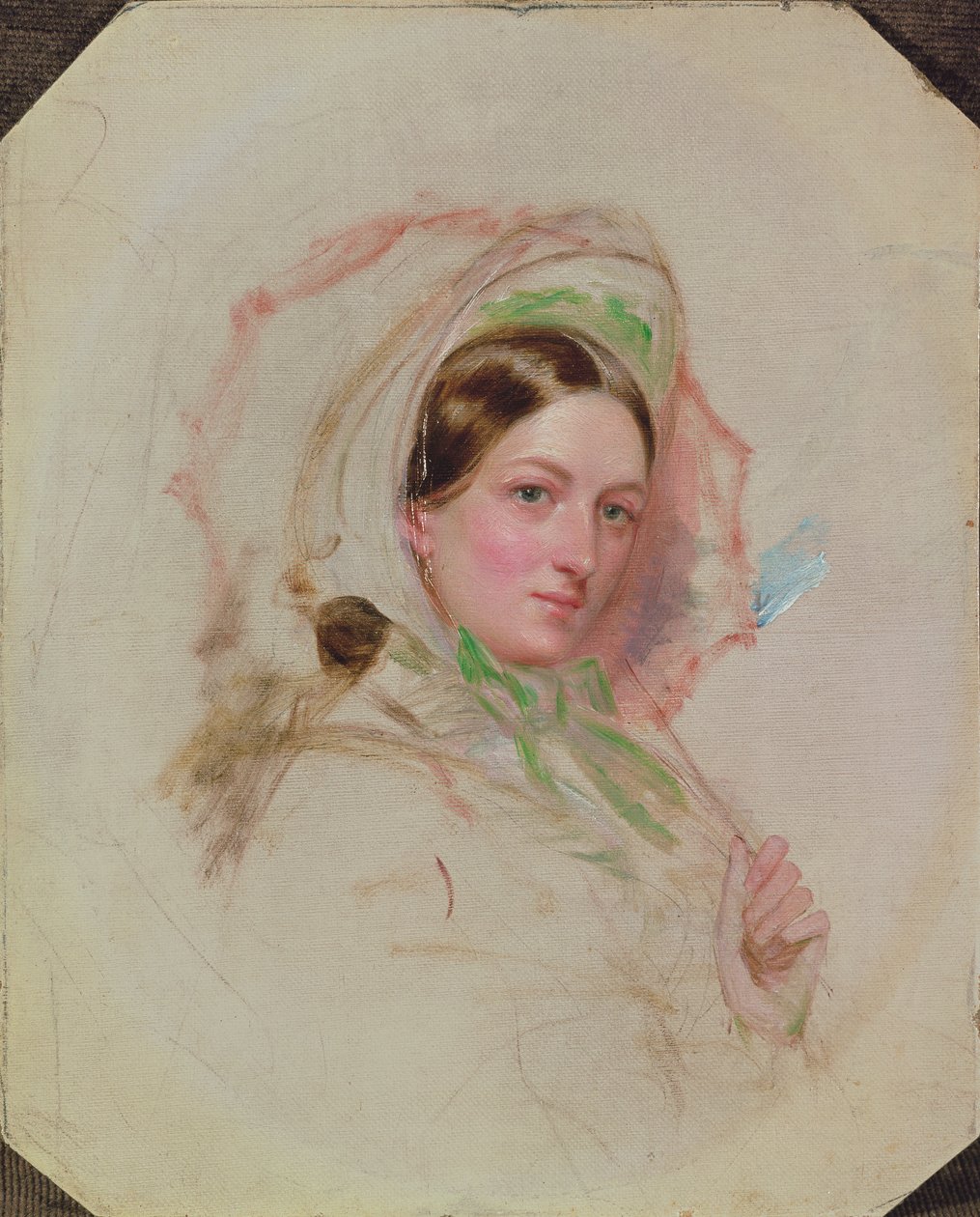 Signora con un parasole (studio per Derby Day) da William Powell Frith