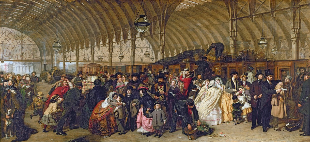 La stazione ferroviaria, 1862 da William Powell Frith