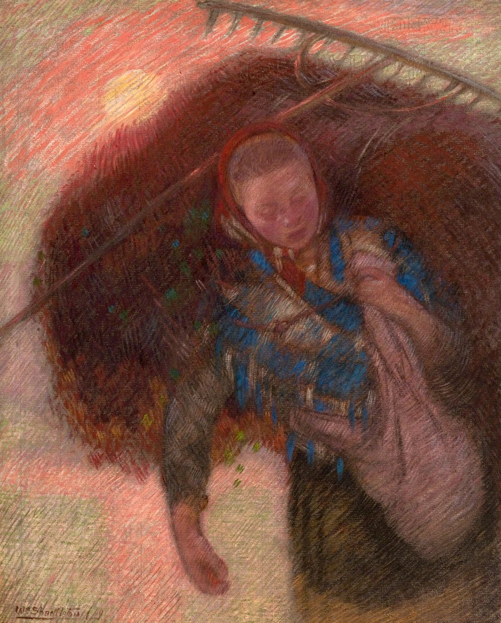 Studio per "I mietitori", 1910 da William Shackleton