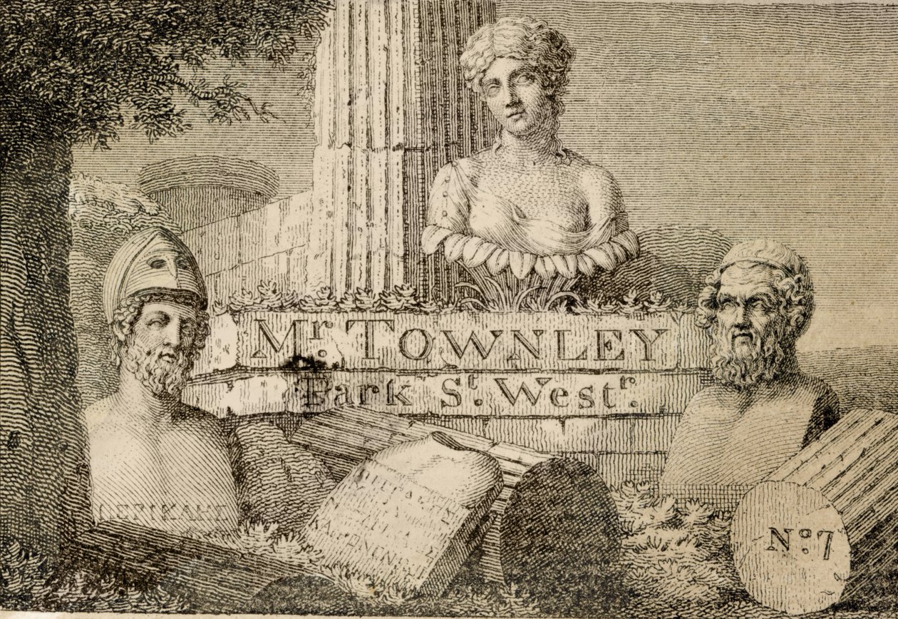 Biglietto da visita di Charles Townley da William Skelton