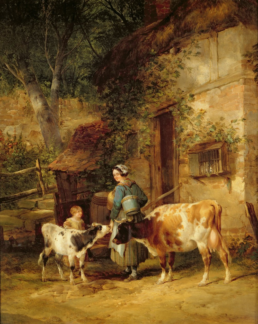 La lattaia, 1840 da William Snr. Shayer