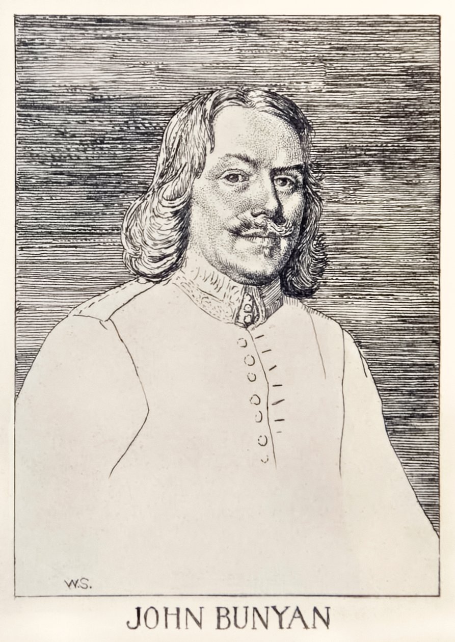 John Bunyan (1872-1919) autore di Il progresso del pellegrino da questo mondo a quello che verrà, illustrazione di William Strang (1859-1921) da William Strang