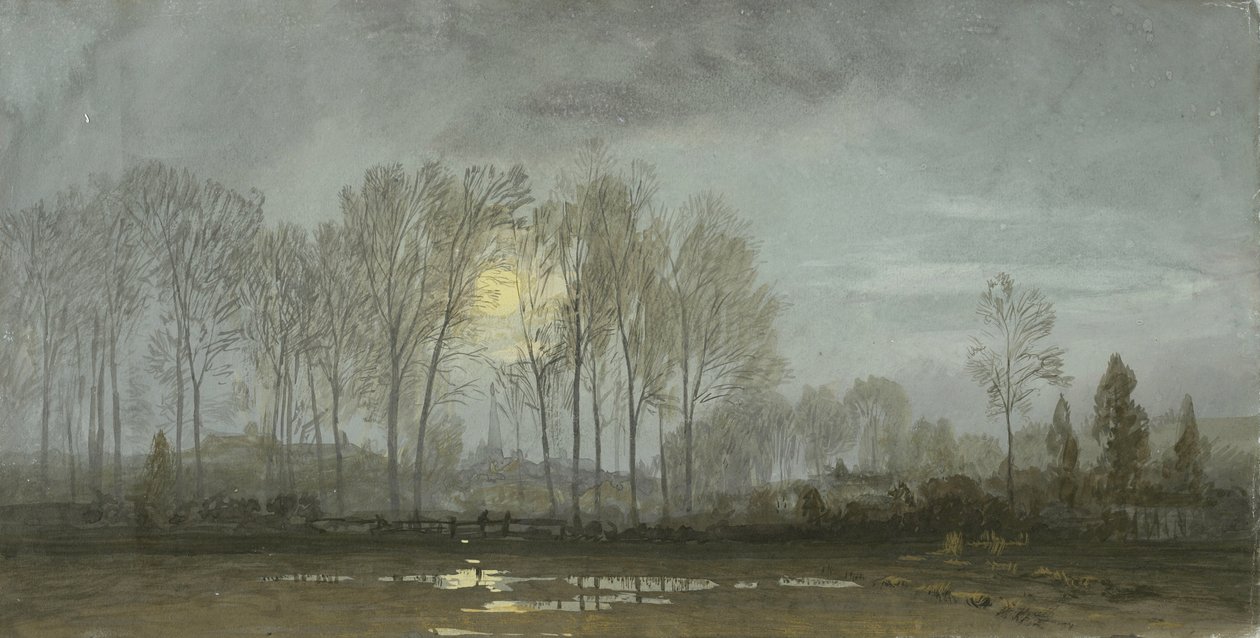 Paesaggio al chiaro di luna, 1862 da William Trost Richards