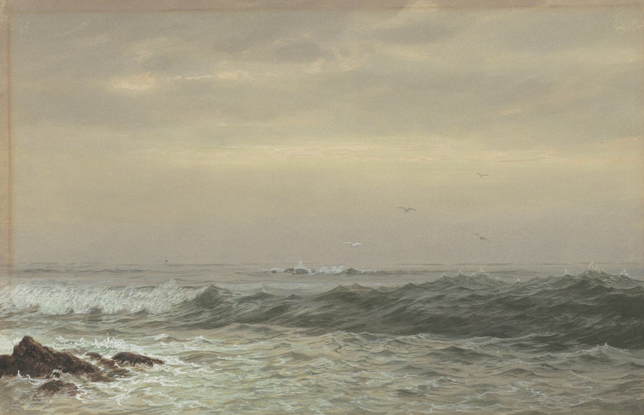Rocce e onde infrante | William Trost Richards