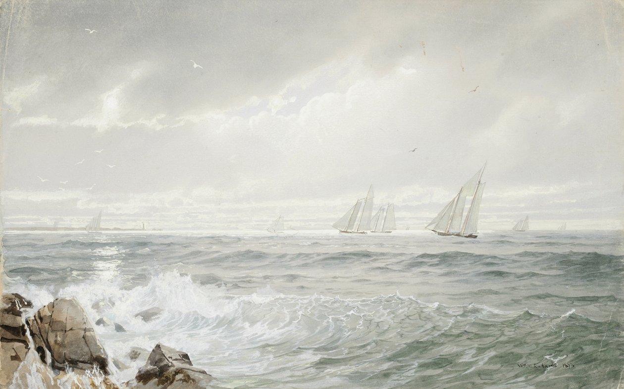 Yacht al largo di Newport, 1877 da William Trost Richards