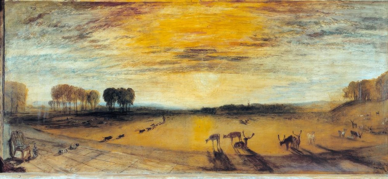 Parco di Petworth: Chiesa di Tillington in lontananza da Joseph Mallord William Turner