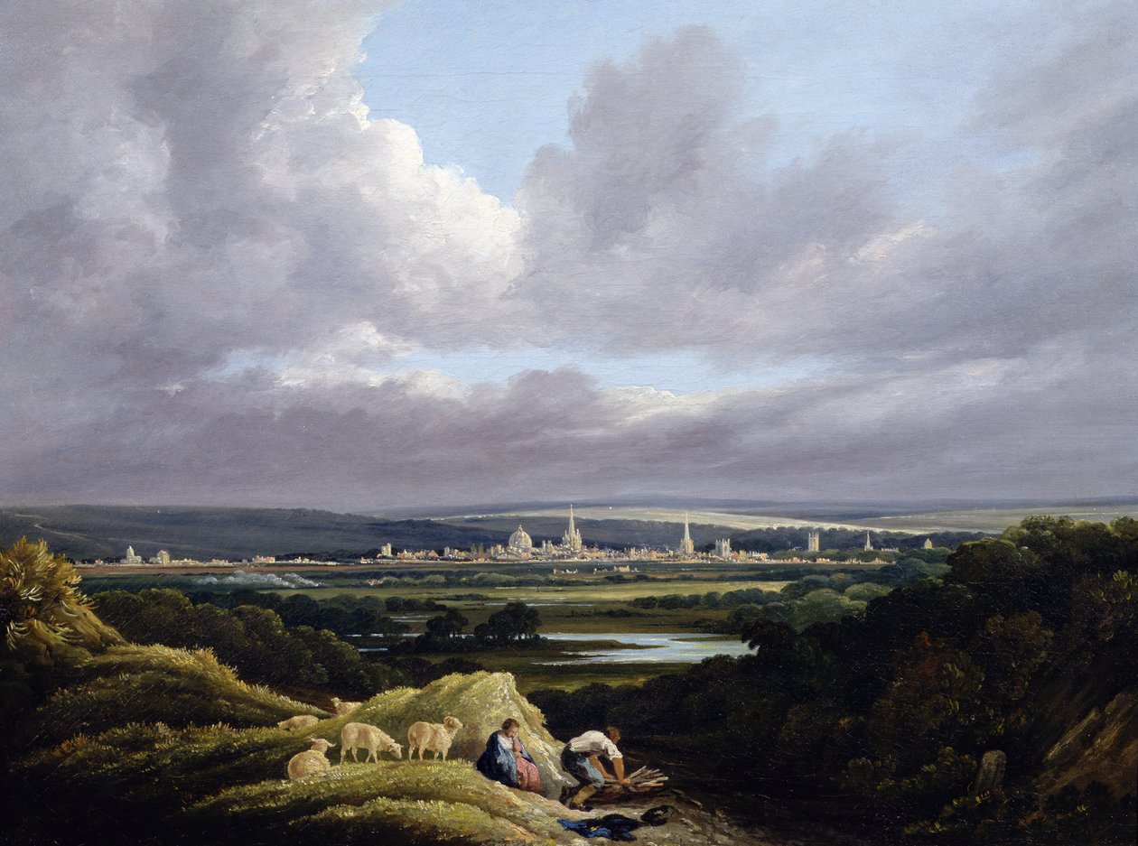Vista di Oxford da lontano da Joseph Mallord William Turner