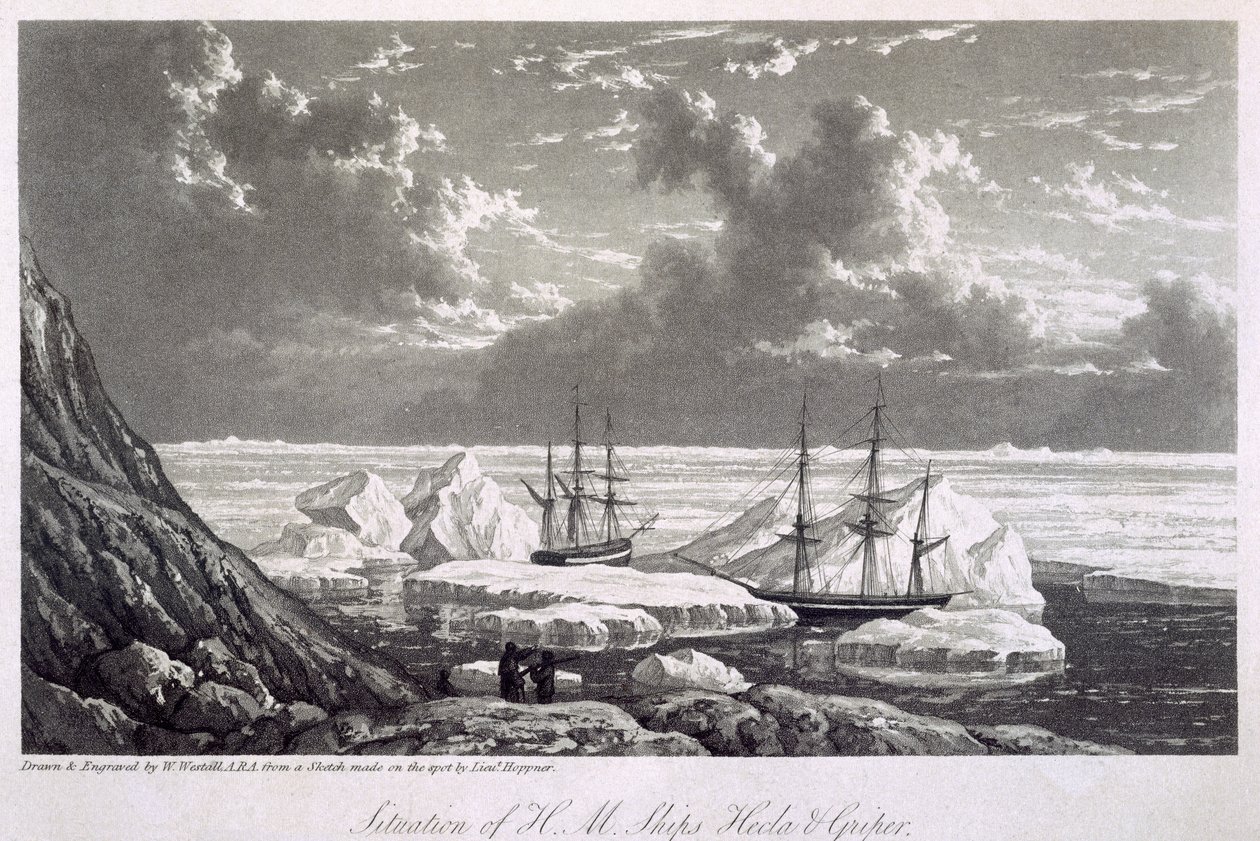 Situazione delle navi H.M. Hecla e Griper dal 17 al 23 agosto 1820, da 