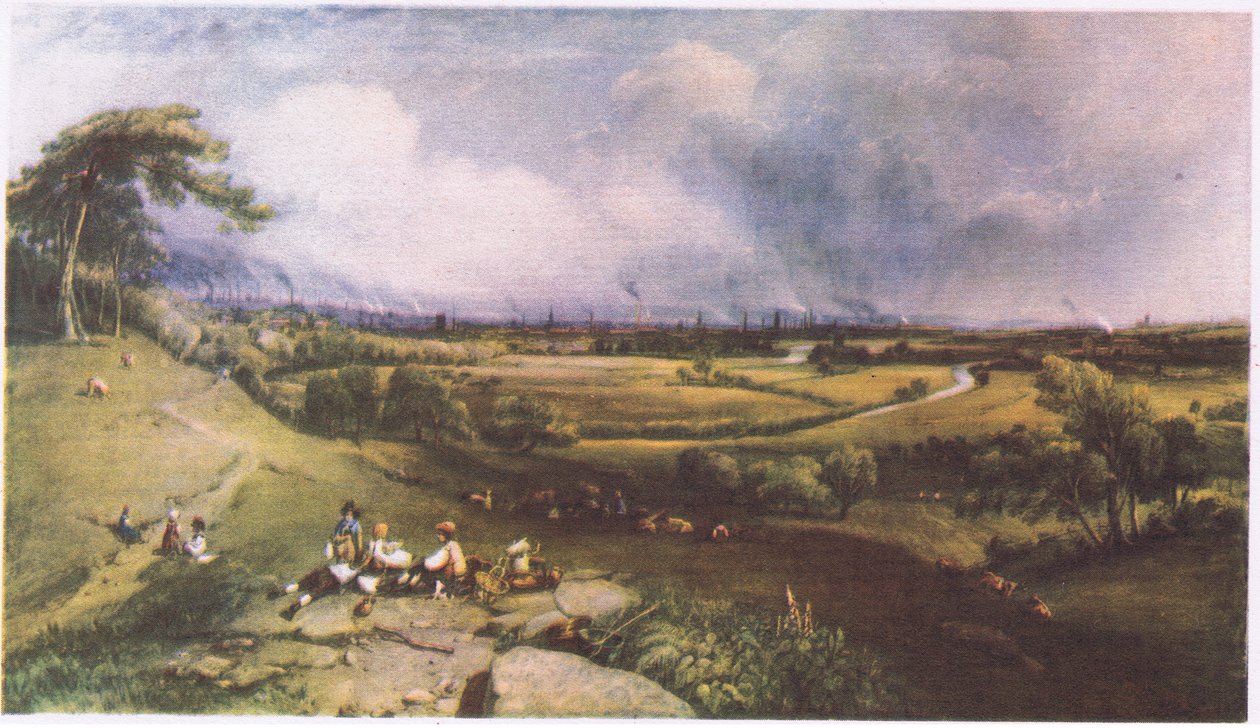Una vista di Manchester da Higher Broughton da William Wyld