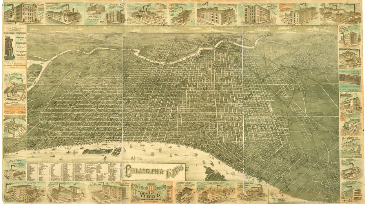 Filadelfia nel 1886 da William, and McFetridge, John Burk