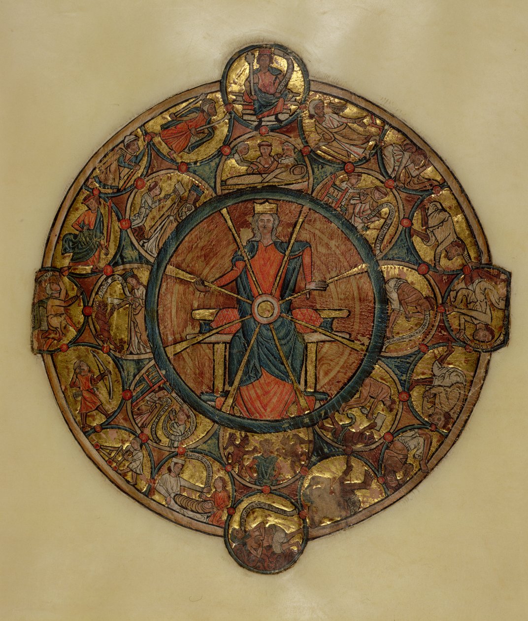 Ms 330.4 La Ruota della Fortuna, c.1240 da William de Brailes  