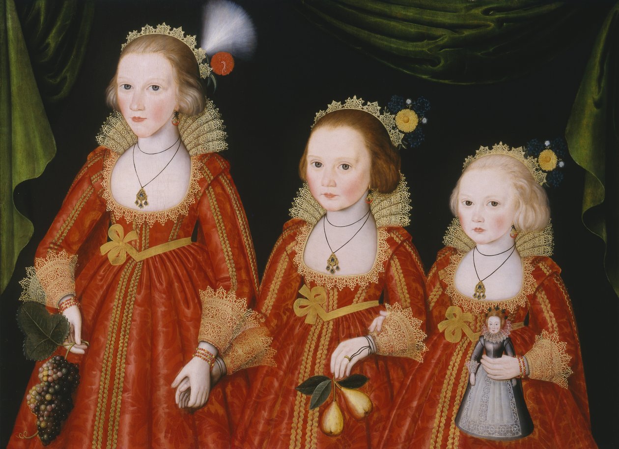 Ritratto di tre ragazze, c.1620 da William follower of Larkin