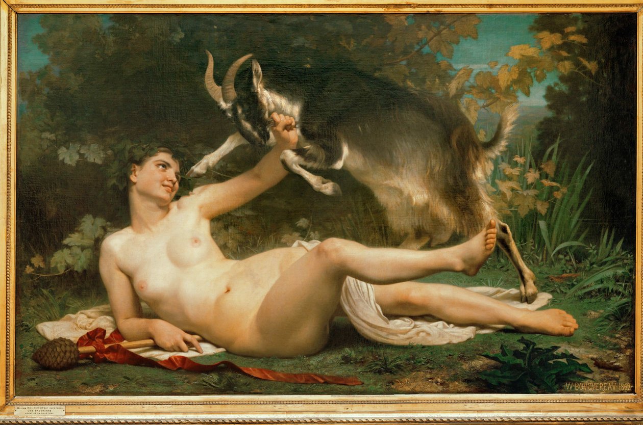 Baccante (olio su tela) da William-Adolphe Bouguereau