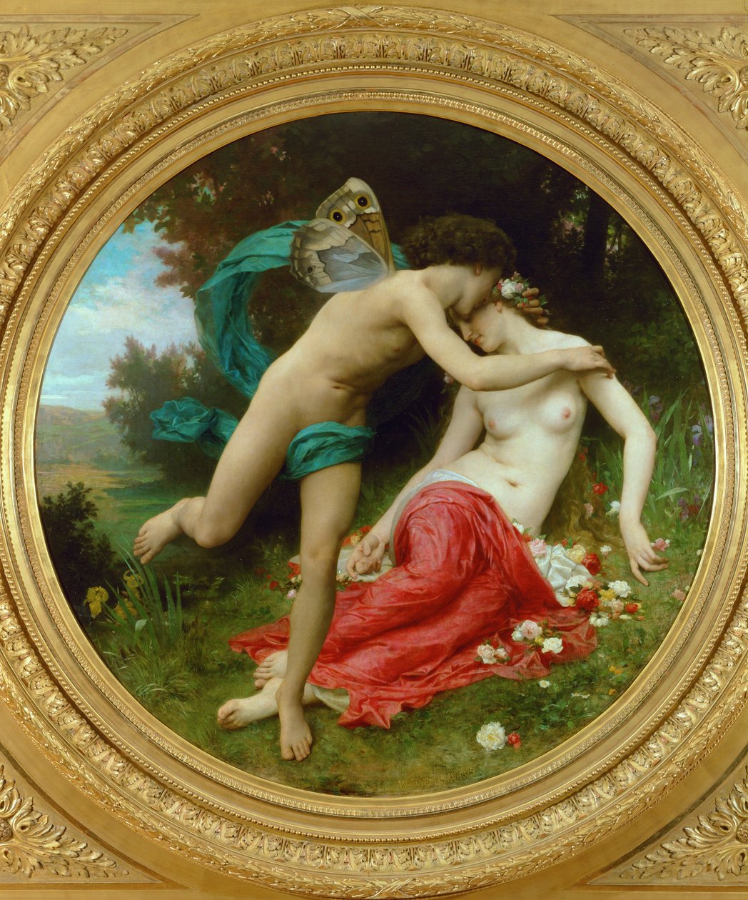 Flora e Zephir (dipinto su tela) da William-Adolphe Bouguereau
