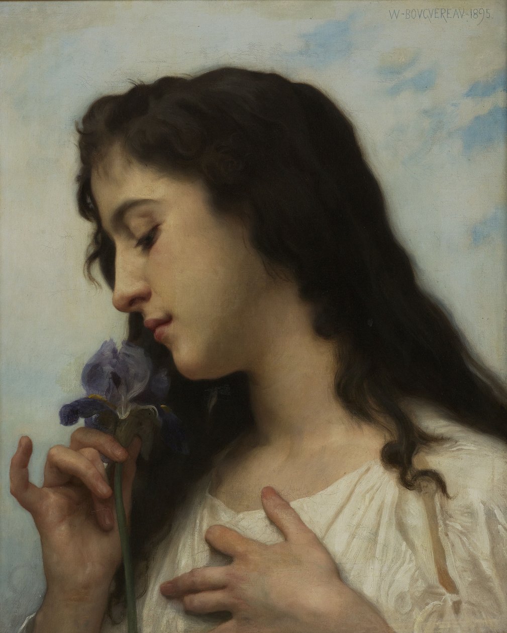 Donna con iris da William-Adolphe Bouguereau
