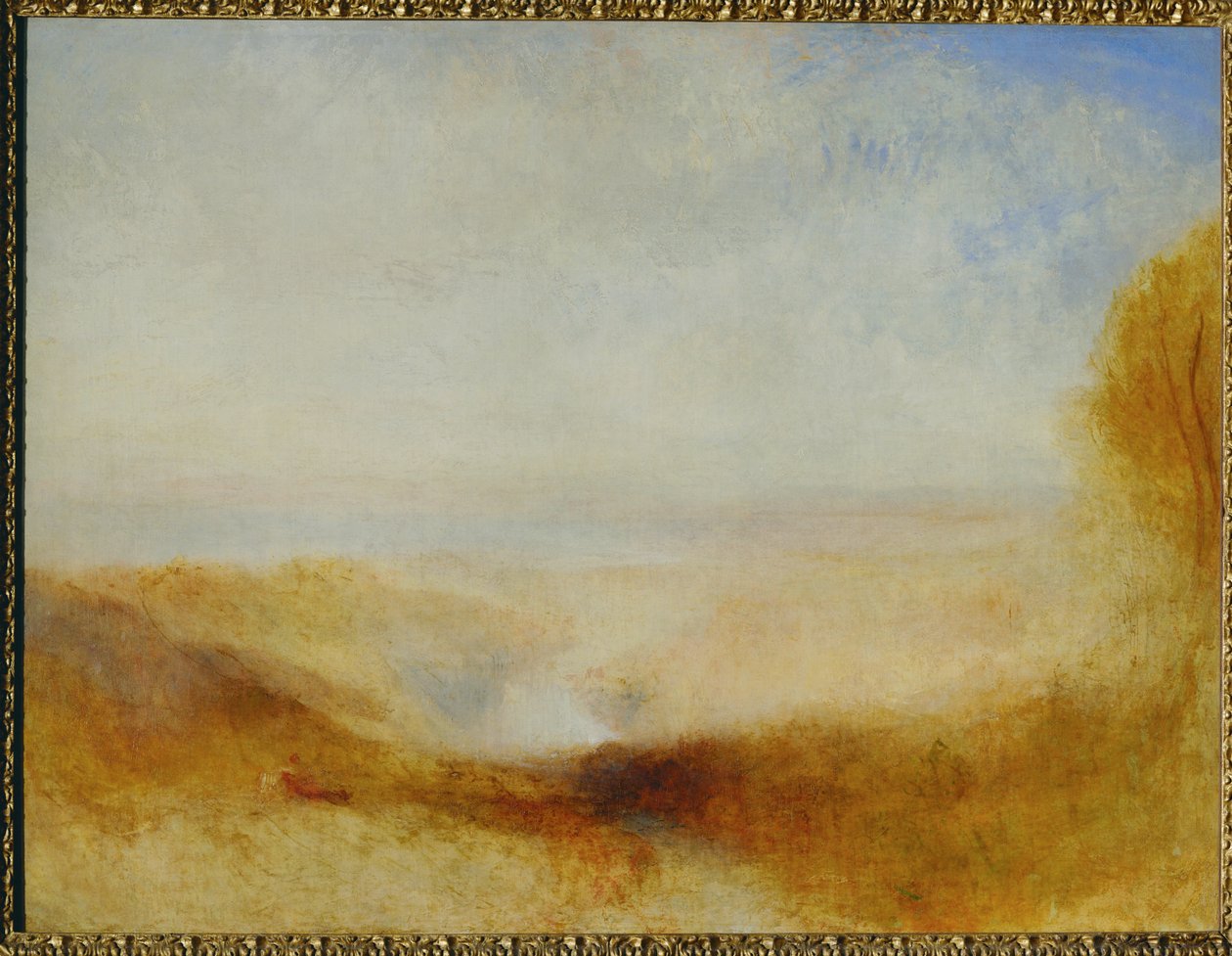 Paesaggio con un fiume e una baia in lontananza ... da William (1789 1862) Turner