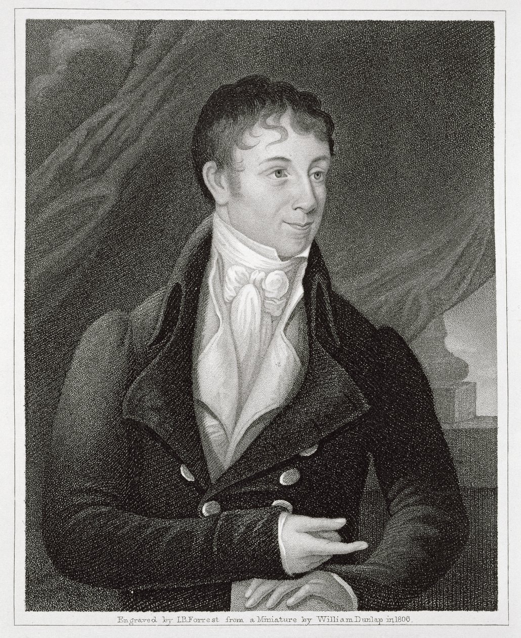 Ritratto di Charles Brockden Brown (1771-1810), inciso da John B. Forrest (1814-70) da William (after) Dunlap