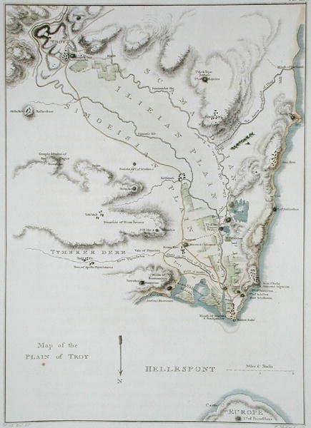 Mappa della Piana di Troia, da 