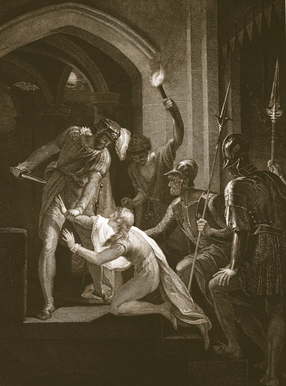 La morte di Arturo, inciso da J. Fittler, illustrazione da 
