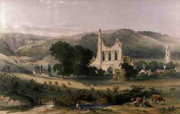 Abbazia di Byland da Sud-Ovest, da 