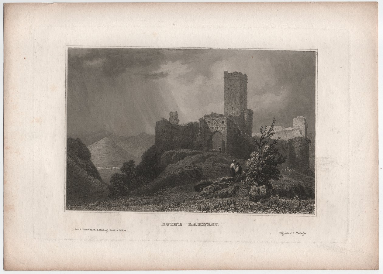 Rovine di Lahneck da William (after) Tombleson