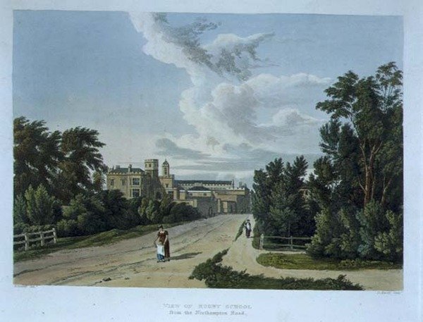 Veduta della scuola di Rugby dalla strada di Northampton, da 