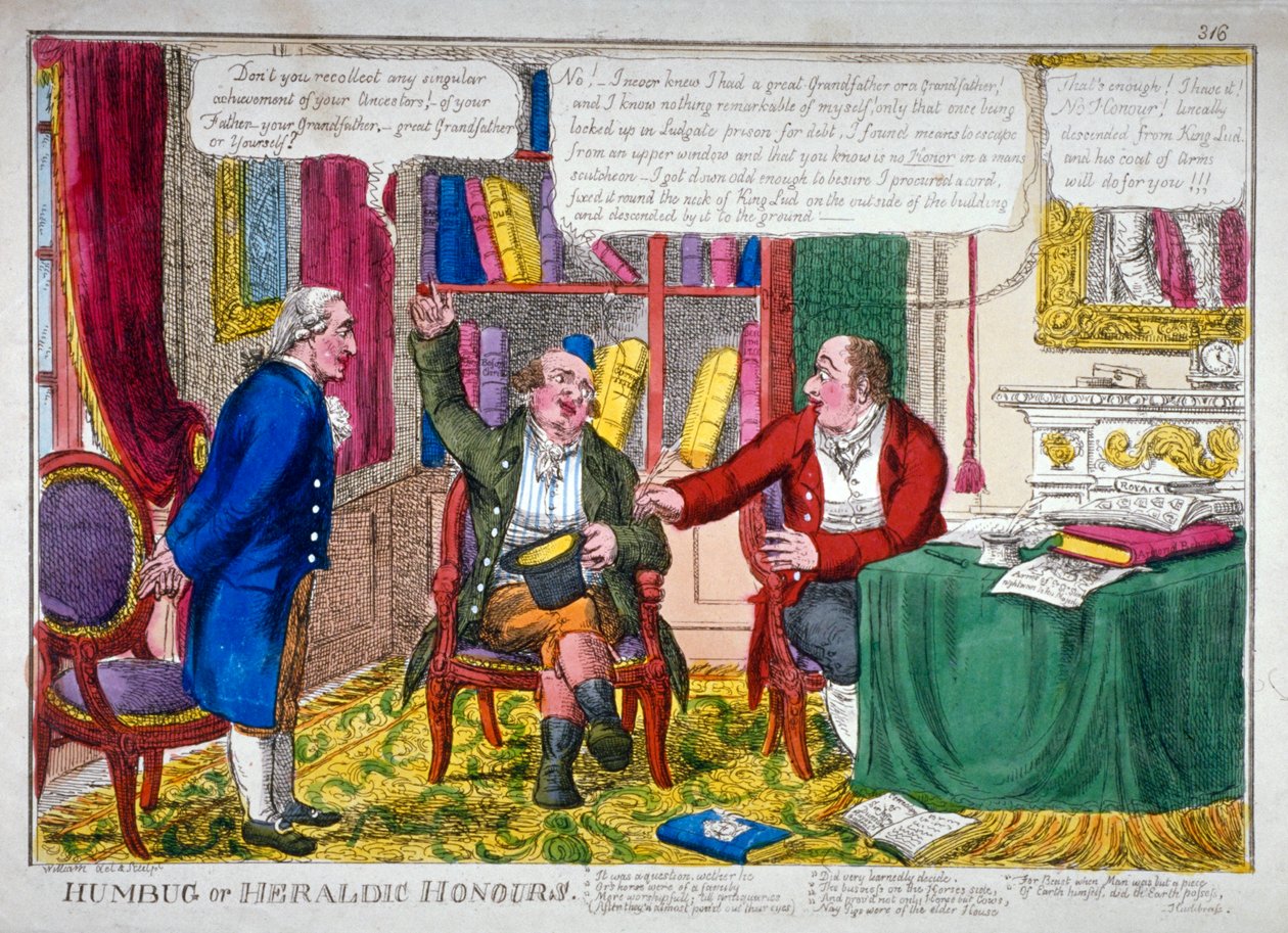 Humbug o onori araldici, c. 1790 da William Abraham