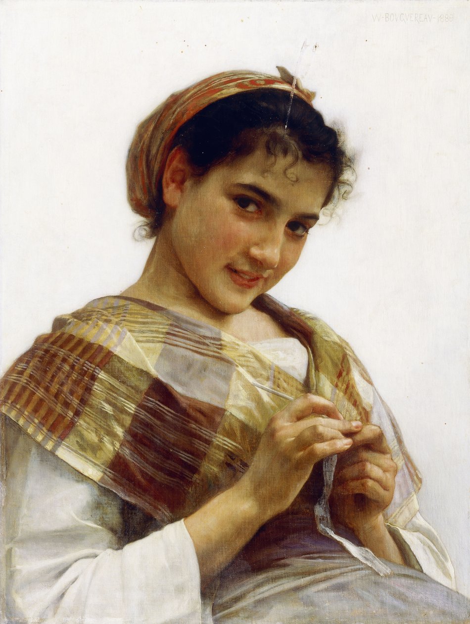 Una ragazza bretone, 1889 da William Adolphe Bouguereau