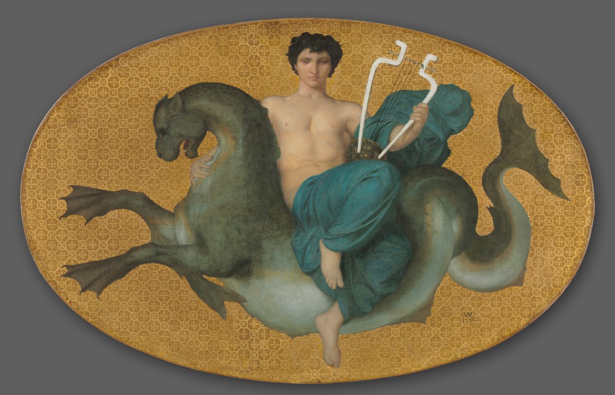 Arione su un cavallo marino, 1855 da William Adolphe Bouguereau
