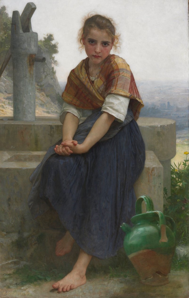 Francese:  La Cruche Cassée La brocca rotta da William Adolphe Bouguereau