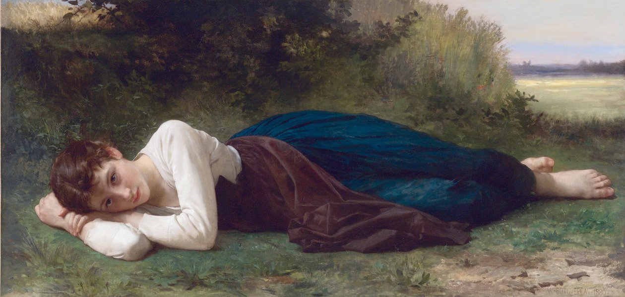Le repos, di William-Adolphe Bouguereau da William Adolphe Bouguereau